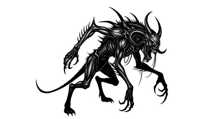 Fototapeta premium Scary Monster Silhouette