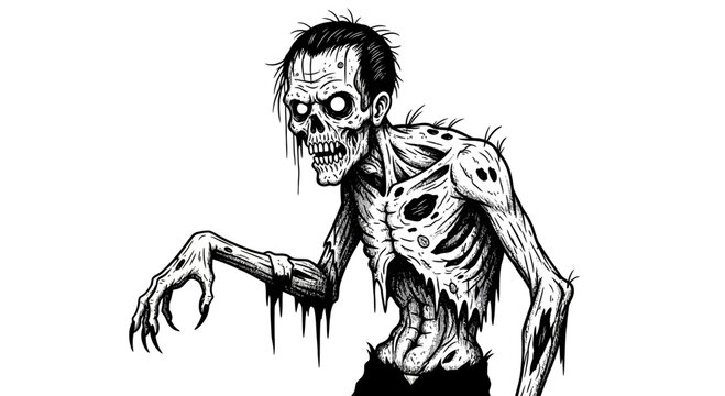 Scary Zombie Illustration