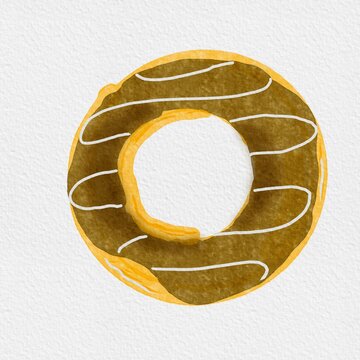 doughnut with topping color ceres coklat