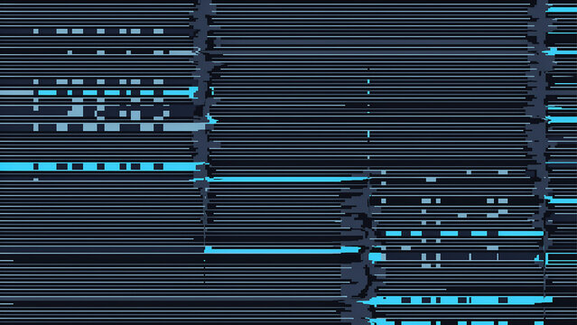 Technological interference abstract glitch pattern in blue tones with technology