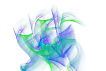 Obraz premium A vibrant, abstract composition of swirling, translucent forms resembling a stylized flower