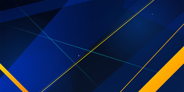 Abstract geometric background with dynamic yellow and blue diagonal lines for modern professional presentation design