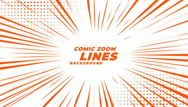 vintage style comic radial zoom lines banner design