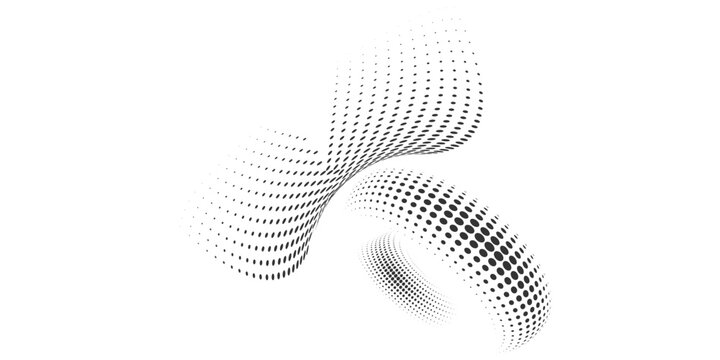 Halftone gradient circles collection. Dots textured round patterns. Cartoon comic radial faded background set. Abstract pixelated elements for frame, poster, collage, banner, flyer.