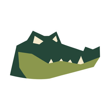 Stylized alligator head vector illustration
