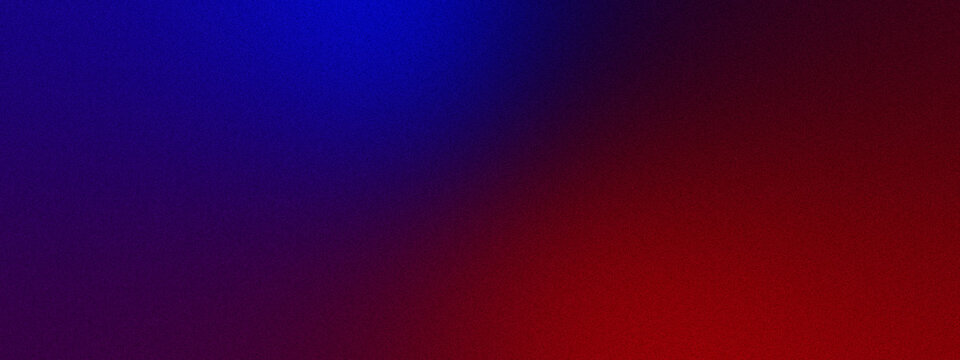 Blue to Red Maroon Abstract Gradient Background - Grainy Noise Textured Wide Banner Backdrop