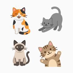 Fototapeta premium Friendly Cartoon Cat Vector Graphic