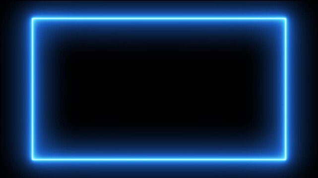 Animation of glowing neon rectangles abstract background. Square rectangle picture frame with two tone neon color.
abstract glowing neon rectangle border frame.