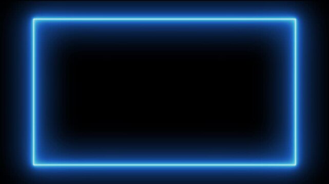 Animation of glowing neon rectangles abstract background. Square rectangle picture frame with two tone neon color.
abstract glowing neon rectangle border frame.