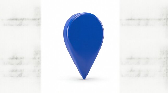 Blue location pin icon for digital maps