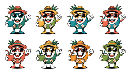 Obraz premium Colorful cartoon characters dancing and celebrating in a festive party atmosphere Vector