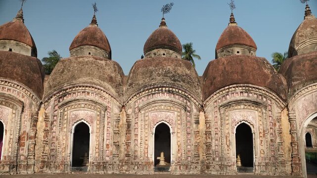 This place is named "108 Shiva Temples" because it consists of 108 Shiva temples. It is located in Kalna, in the Bardwan district of West Bengal.