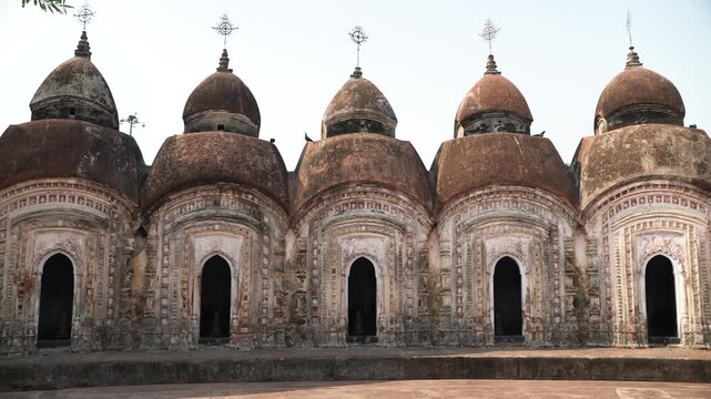 This place is named "108 Shiva Temples" because it consists of 108 Shiva temples. It is located in Kalna, in the Bardwan district of West Bengal.