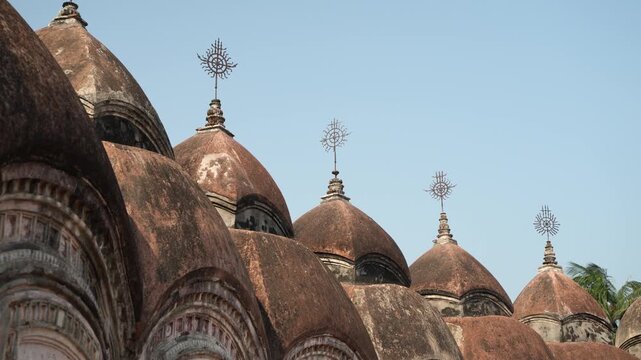 This place is named "108 Shiva Temples" because it consists of 108 Shiva temples. It is located in Kalna, in the Bardwan district of West Bengal.