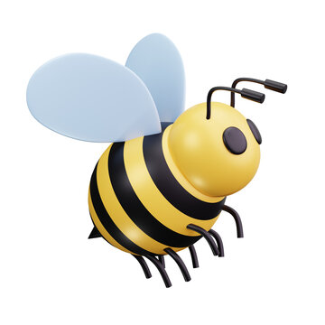 3D Flying Honey Bee Spring Icon