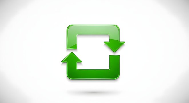 Arrows arranged in a square loop represent a cyclical process or repeat function in digital software.