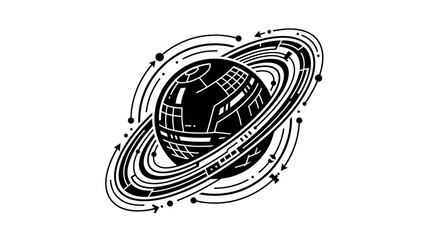 Saturn Planet with Ring System Illustration. © Sempol