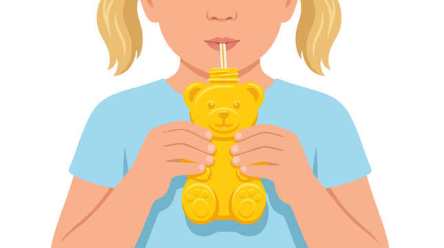 Girl Drinking Milk for Strong Bones
