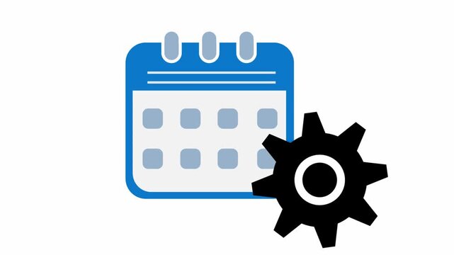 Calendar Settings Animation Icon