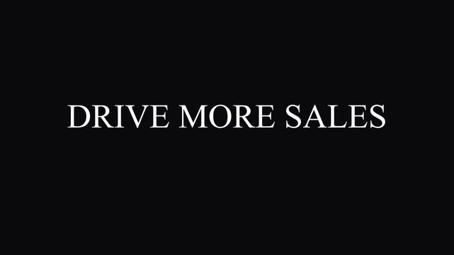 Build Your Brand and Drive More Sales Marketing Strategy Text Animation