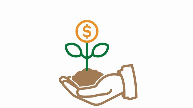 Investment Growth Plant Animation Icon
