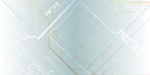 WHITE FUTURISTIC TECH BACKGROUND, HAPPINESS KATAKANA ANIME MECHA THEME © Kornelius