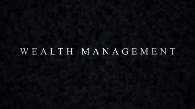 Financial Freedom and Smart Investments Wealth Management Cinematic Text Animation