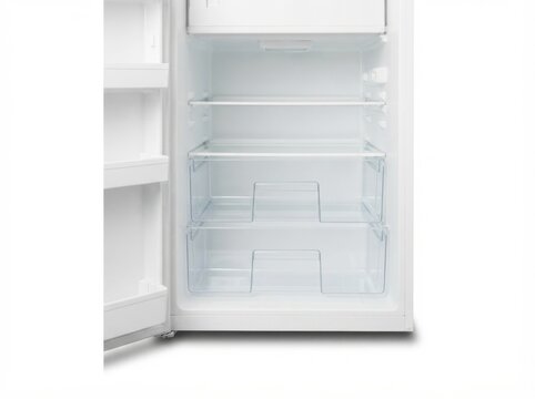 Clean Open Refrigerator Door with Transparent Drawers