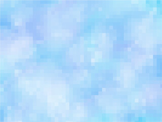 Obraz premium 水色の背景。梅雨時のアジサイ・花・ネモフィラ・青空・雨空・星空イメージ・水面・波飛沫・窓ガラスのような背景素材。水彩風テクスチャー。ブロック。パターン。モザイク。水彩の柔らかなにじみ。清涼感。涼しい。スプラッシュ。爽やかな水色。
