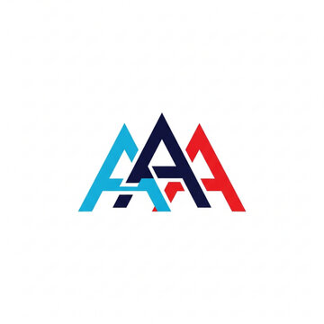 Modern Abstract Triple A Logo Vector Flat Business Icon