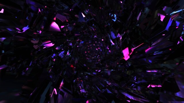 Abstract Crystal Tunnel Background