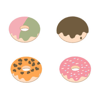 four donuts 