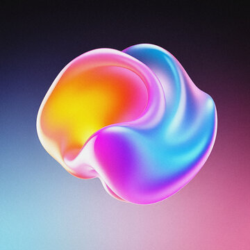 Vibrant 3D colorful blob shape vivid liquid gradient background