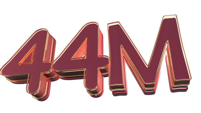 Red 3d number 44 million