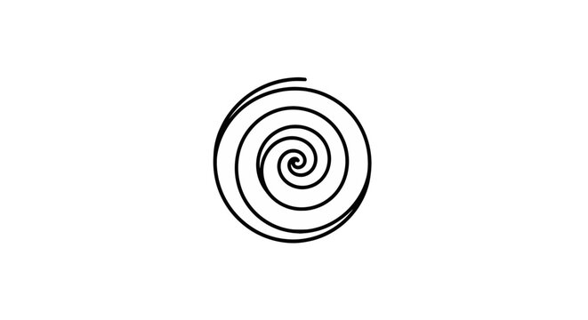 Black spiral shape design element.