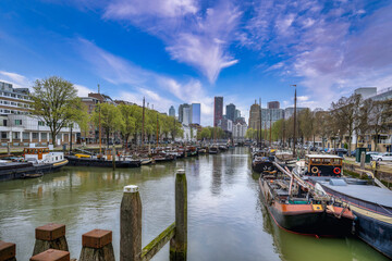Fototapeta premium Rotterdam is major port city in the dutch province of south holland.