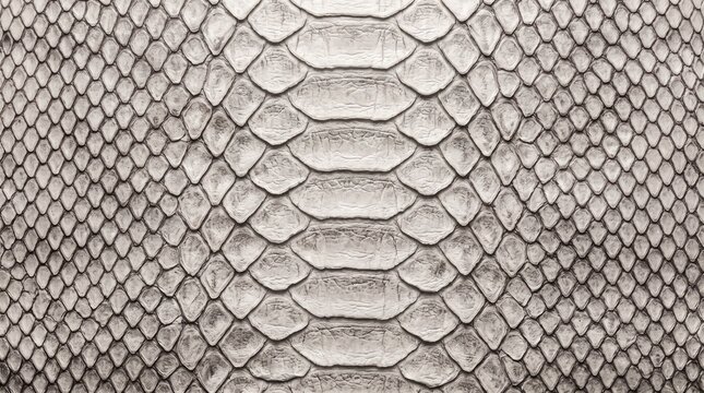 Premium Python Snake Skin Texture Background in Grey and White