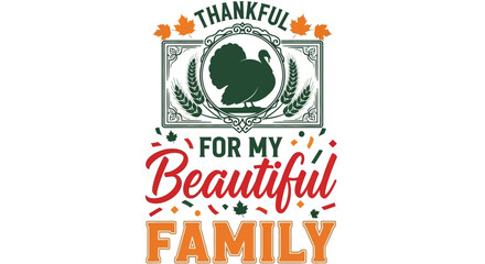 Obraz premium Thanksgiving vector illustration set featuring roasted turkey, orange pumpkins, maple leaves, cornucopia, wheat stalks, and autumn harvest seasonal icons on white background.