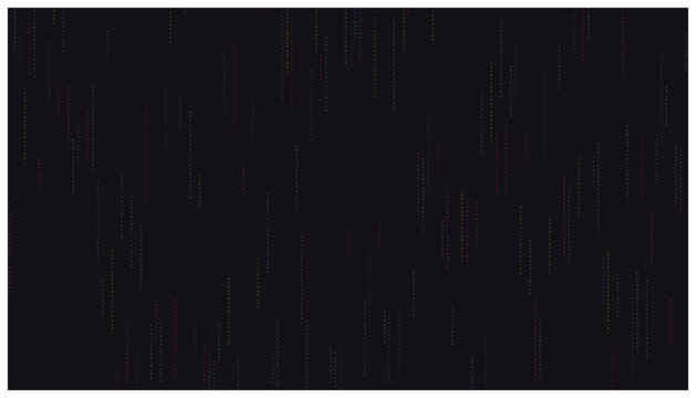 Digital matrix background with falling binary code numbers in dark colors.