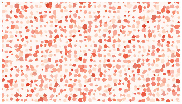 Soft pastel terracotta terrazzo pattern with organic stone fragment shape.