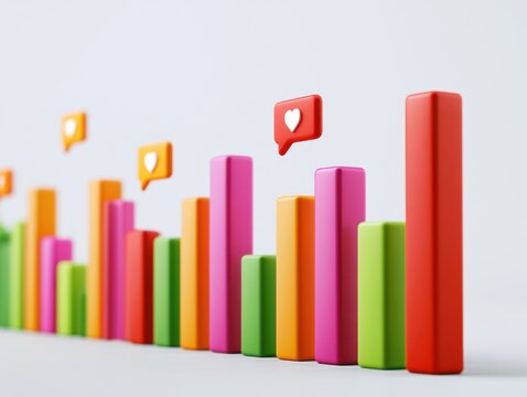 Engaging audience metrics analysis digital marketing data visualization minimalist space aesthetic appeal