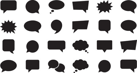 Fototapeta premium Speech Bubble Comment Collection Vector Icon Set