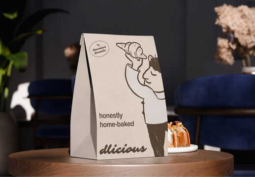 Bakery Paper Pouch Mockup