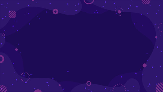 dark purple abstract vector background with fluid wavy border cosmic template, banner design with copy space