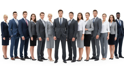 Fototapeta premium Large group of professional business people standing together