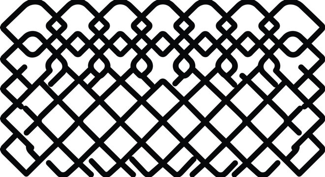 Geometric interwoven chain link pattern