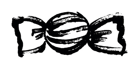 Hand drawn candy doodle Sweet for Halloween, Christmas, birthday party Single element for decoration, print, stickers, greeting card, design, kids books © Daria Shane