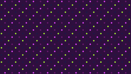Colorful polka dot pattern in purple, green, and pink shades   © Al-a