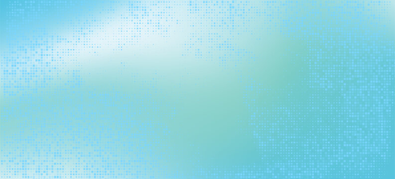Abstract dot blue green color pattern screen led light gradient texture background. Technology big data digital concept. 3d rendering.
