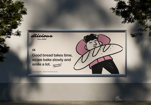 Wall Billboard Mockup
